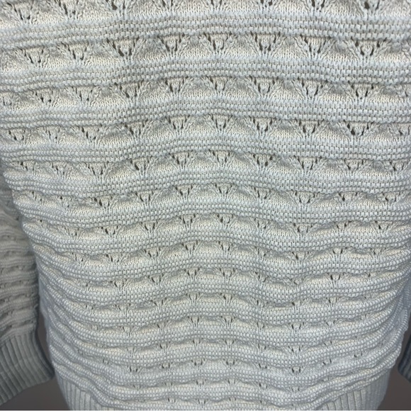 Veronica Beard Bracia Pointelle V Neck Sweater - Picture 14 of 15